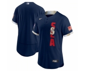 Men's Seattle Mariners Blank Nike Navy 2021 MLB All-Star Authentic Jersey