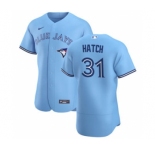 Men's Nike Toronto Blue Jays #31 Thomas Hatch Light Blue Alternate 2020 Authentic Player Baseball Jersey