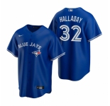 Men's Nike Toronto Blue Jays #32 Roy Halladay Royal Alternate Stitched Baseball Jersey