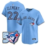 Men's Toronto Blue Jays #22 Ernie Clement 50th Anniversary Alternate Limited Jersey