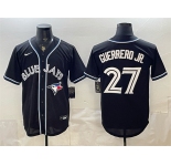 Men's Toronto Blue Jays #27 Vladimir Guerrero Jr. 2026 Fashion Replica Black Out Stitched Baseball Jersey