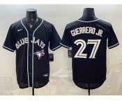 Men's Toronto Blue Jays #27 Vladimir Guerrero Jr. 2026 Fashion Replica Black Out Stitched Baseball Jersey