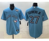 Men's Toronto Blue Jays #27 Vladimir Guerrero Jr. Blue 2025 World Series Cool Base Stitched Baseball Jersey