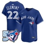 Men's Toronto Blue Jays #27 Vladimir Guerrero Jr. Royal 50th Anniversary Alternate Limited Jersey
