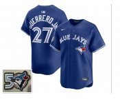 Men's Toronto Blue Jays #27 Vladimir Guerrero Jr. Royal 50th Anniversary Alternate Limited Jersey