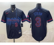 Men's Toronto Blue Jays #3 Myles Straw Navy 2024 City Connect Limited Stitched Baseball Jersey