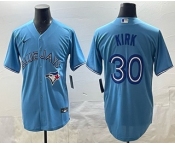 Men's Toronto Blue Jays #30 Alejandro Kirk Light Blue Cool Base Stitched Jersey