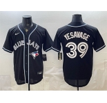 Men's Toronto Blue Jays #39 Trey Yesavage 2026 Fashion Replica Black Out Stitched Baseball Jersey