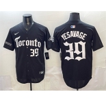 Men's Toronto Blue Jays #39 Trey Yesavage Black Gothic North Edition Limited Stitched Baseball Jersey