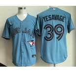 Men's Toronto Blue Jays #39 Trey Yesavage Light Blue Cool Base Jersey