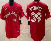 Men's Toronto Blue Jays #39 Trey Yesavage Red Cool Base Jersey