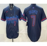 Men's Toronto Blue Jays #7 Kazuma Okamoto Black City Limited Jersey