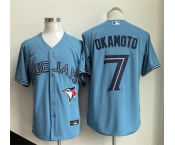 Men's Toronto Blue Jays #7 Kazuma Okamoto Blue Limited Stitched Baseball Jersey