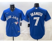 Men's Toronto Blue Jays #7 Kazuma Okamoto Royal 2026 Cool Base Stitched Baseball Jersey