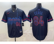 Men's Toronto Blue Jays #84 Dylan Cease Navy 2024 City Connect Limited Stitched Baseball Jersey