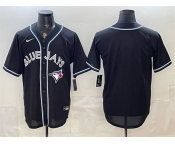 Men's Toronto Blue Jays Blank 2026 Fashion Replica Black Out Stitched Baseball Jersey