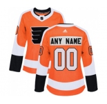 Women's Adidas Philadelphia Flyers Customized Authentic Orange Home NHL Jersey