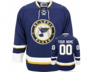 Reebok St. Louis Blues Customized Authentic Navy Blue Third NHL Jersey