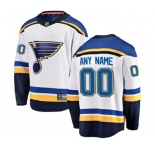 St. Louis Blues Customized Fanatics Branded White Away Breakaway NHL Jersey