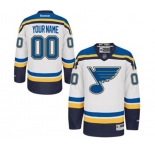 Women's Reebok St. Louis Blues Customized Authentic White Away NHL Jersey