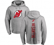 Hockey New Jersey Devils #16 Steve Santini Ash Backer Pullover Hoodie