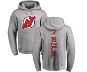 Hockey New Jersey Devils #19 Travis Zajac Ash Backer Pullover Hoodie