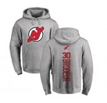 Hockey New Jersey Devils #30 Martin Brodeur Ash Backer Pullover Hoodie