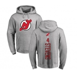 Hockey New Jersey Devils #4 Scott Stevens Ash Backer Pullover Hoodie