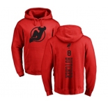 Hockey New Jersey Devils #8 Will Butcher Red One Color Backer Pullover Hoodie