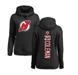 Hockey Women New Jersey Devils #20 Blake Coleman Black Backer Pullover Hoodie