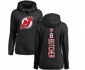 Hockey Women New Jersey Devils #8 Will Butcher Black Backer Pullover Hoodie