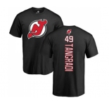 Hockey New Jersey Devils #49 Eric Tangradi Black Backer T-Shirt