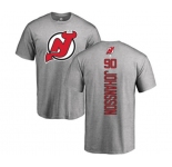 Hockey New Jersey Devils #90 Marcus Johansson Ash Backer T-Shirt