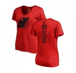 Hockey Women New Jersey Devils #20 Blake Coleman Red One Color Backer T-Shirt
