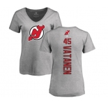 Hockey Women New Jersey Devils #45 Sami Vatanen Ash Backer T-Shirt