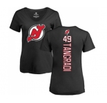 Hockey Women New Jersey Devils #49 Eric Tangradi Black Backer T-Shirt