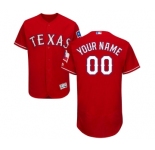 Men's Texas Rangers Customized Red Alternate Flex Base Authentic Collection Baseball Jersey
