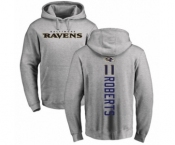 Football Baltimore Ravens #11 Seth Roberts Ash Backer Pullover Hoodie