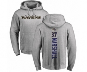 Football Baltimore Ravens #37 Iman Marshall Ash Backer Pullover Hoodie