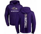 Football Baltimore Ravens #37 Iman Marshall Purple Backer Pullover Hoodie