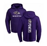 Football Baltimore Ravens #70 Ben Powers Purple Backer Pullover Hoodie