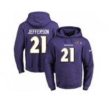 Nike Baltimore Ravens #21 Tony Jefferson Purple Name & Number Pullover NFL Hoodie