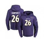 Nike Baltimore Ravens #26 Marlon Humphrey Purple Name & Number Pullover NFL Hoodie