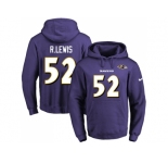 Nike Baltimore Ravens #52 Ray Lewis Purple Name & Number Pullover NFL Hoodie