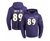 Nike Baltimore Ravens #89 Steve Smith Sr Purple Name & Number Pullover NFL Hoodie