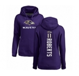 Football Women's Baltimore Ravens #11 Seth Roberts Purple Backer Pullover Hoodie
