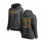 Football Women's Baltimore Ravens #37 Iman Marshall Ash One Color Pullover Hoodie