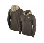 Youth Baltimore Ravens Nike Olive Salute to Service Sideline Therma Pullover Hoodie
