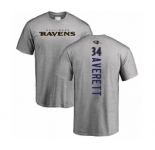 Football Baltimore Ravens #34 Anthony Averett Ash Backer T-Shirt