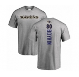 Football Baltimore Ravens #80 Miles Boykin Ash Backer T-Shirt
